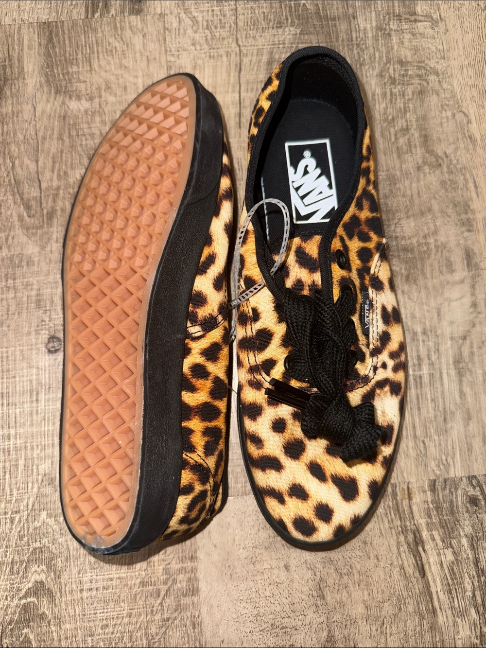 Vans Leopard Print Low-Top Sneakers - Black & Brown